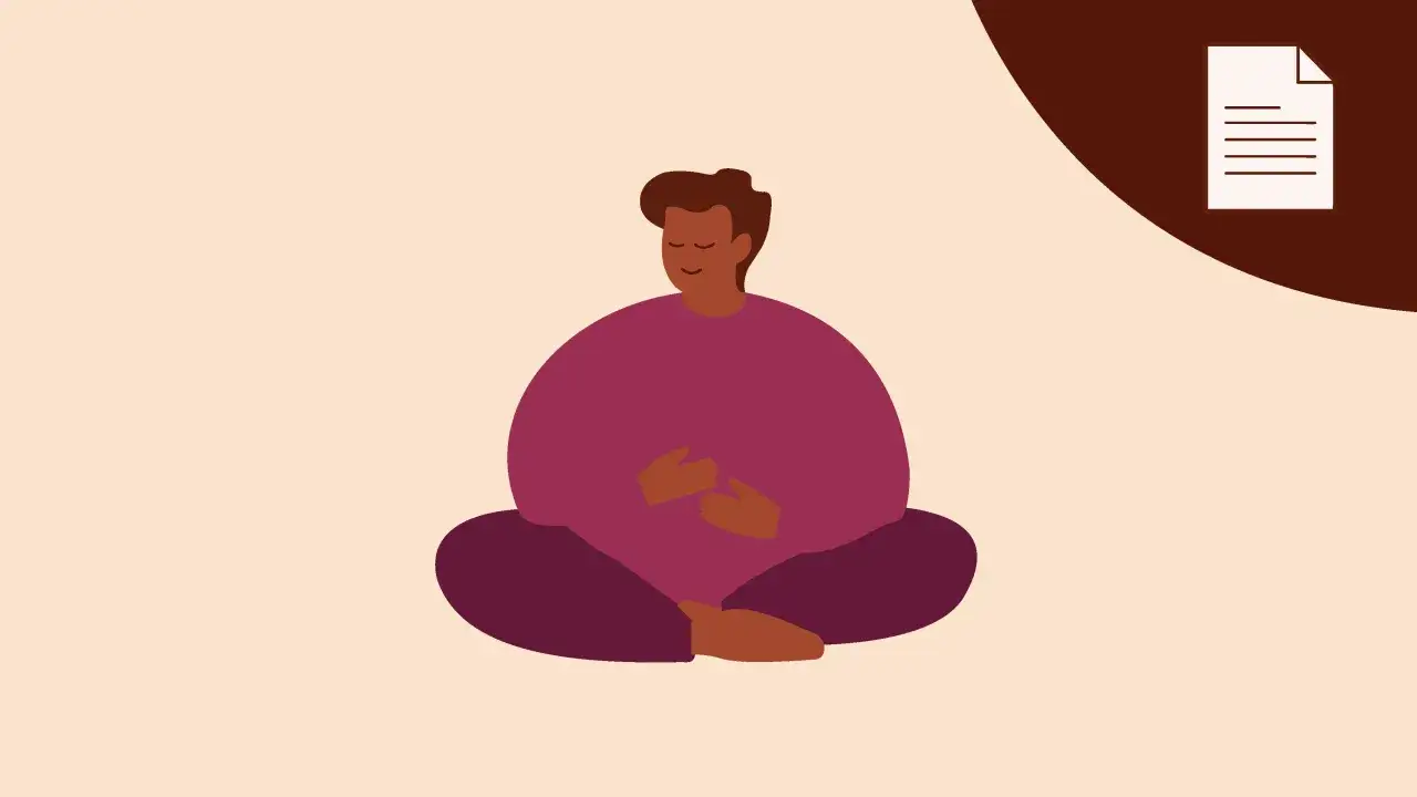 En person sitter i meditationsställning, en symbol för acceptans psykologi.