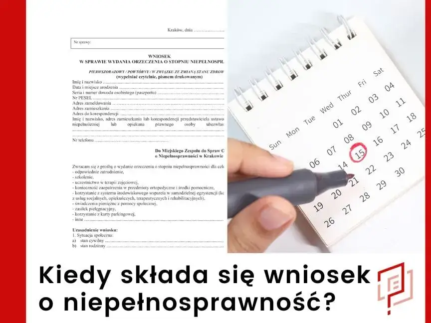 rodzic wypełnia wniosek o orzeczenie o niepełnosprawności
