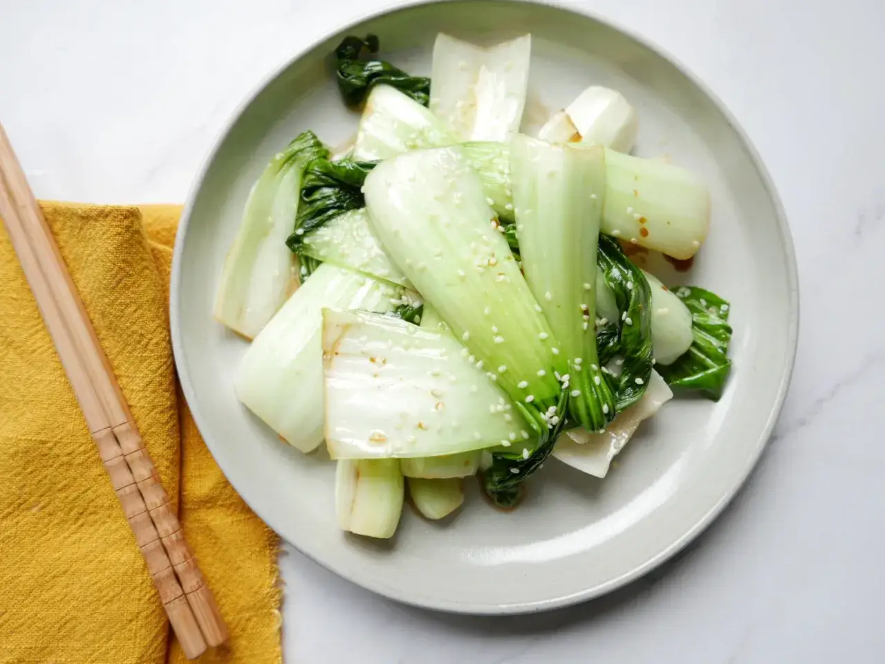 Gebratener Pak Choi mit Sesam, eine k&ouml;stliche Idee f&uuml;r Pak Choi Rezepte Hauptgericht.