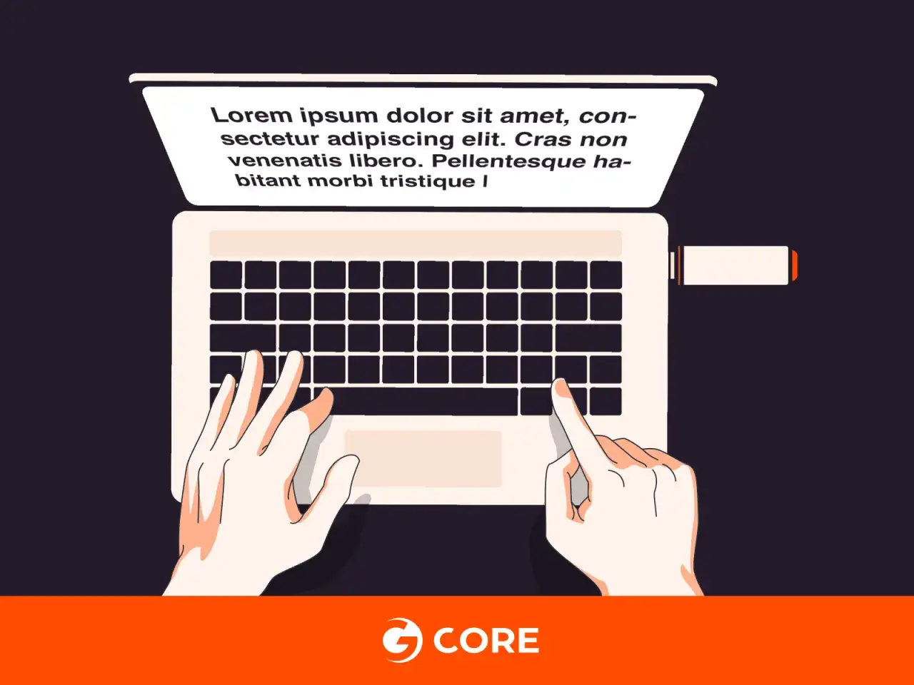 Manos escribiendo en un port&aacute;til. &iquest;Qu&eacute; es un keylogger? Podr&iacute;a estar registrando cada pulsaci&oacute;n.