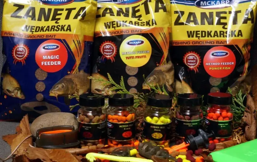 r&oacute;żne rodzaje zanęt wędkarskich
