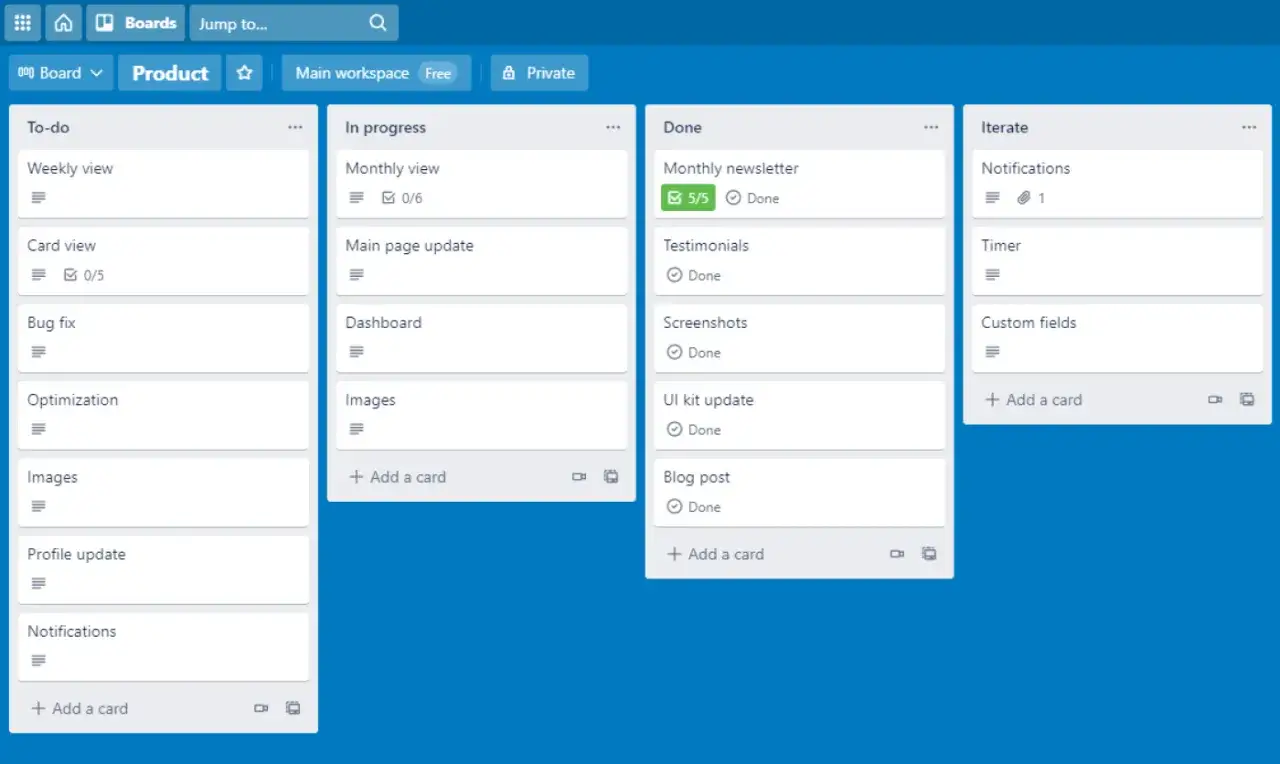 Tablica Trello 