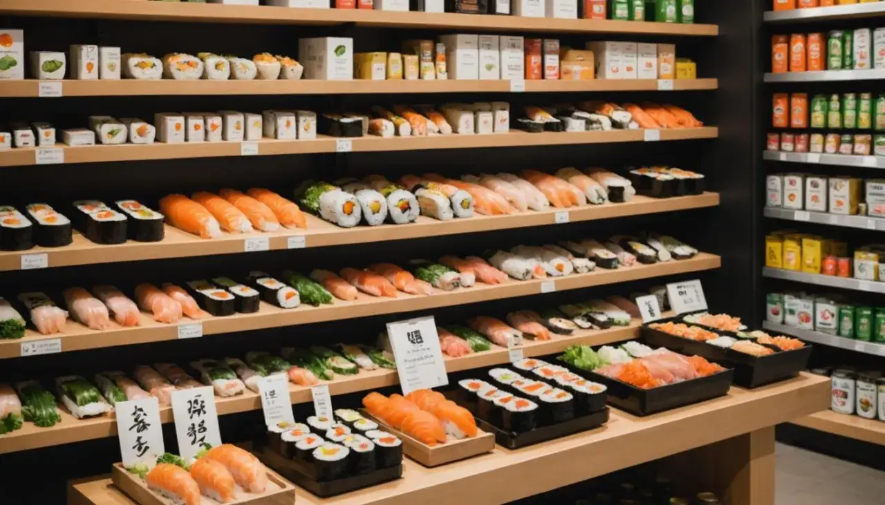 Ryż do sushi, nori i ocet ryżowy składniki