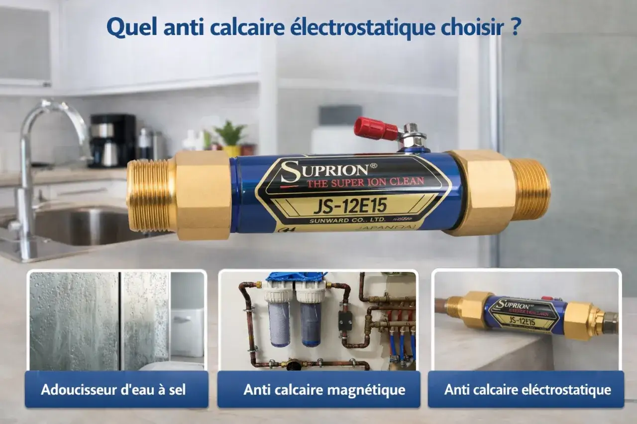 Un appareil anti calcaire électrostatique Supurion, un avantage pour votre eau.