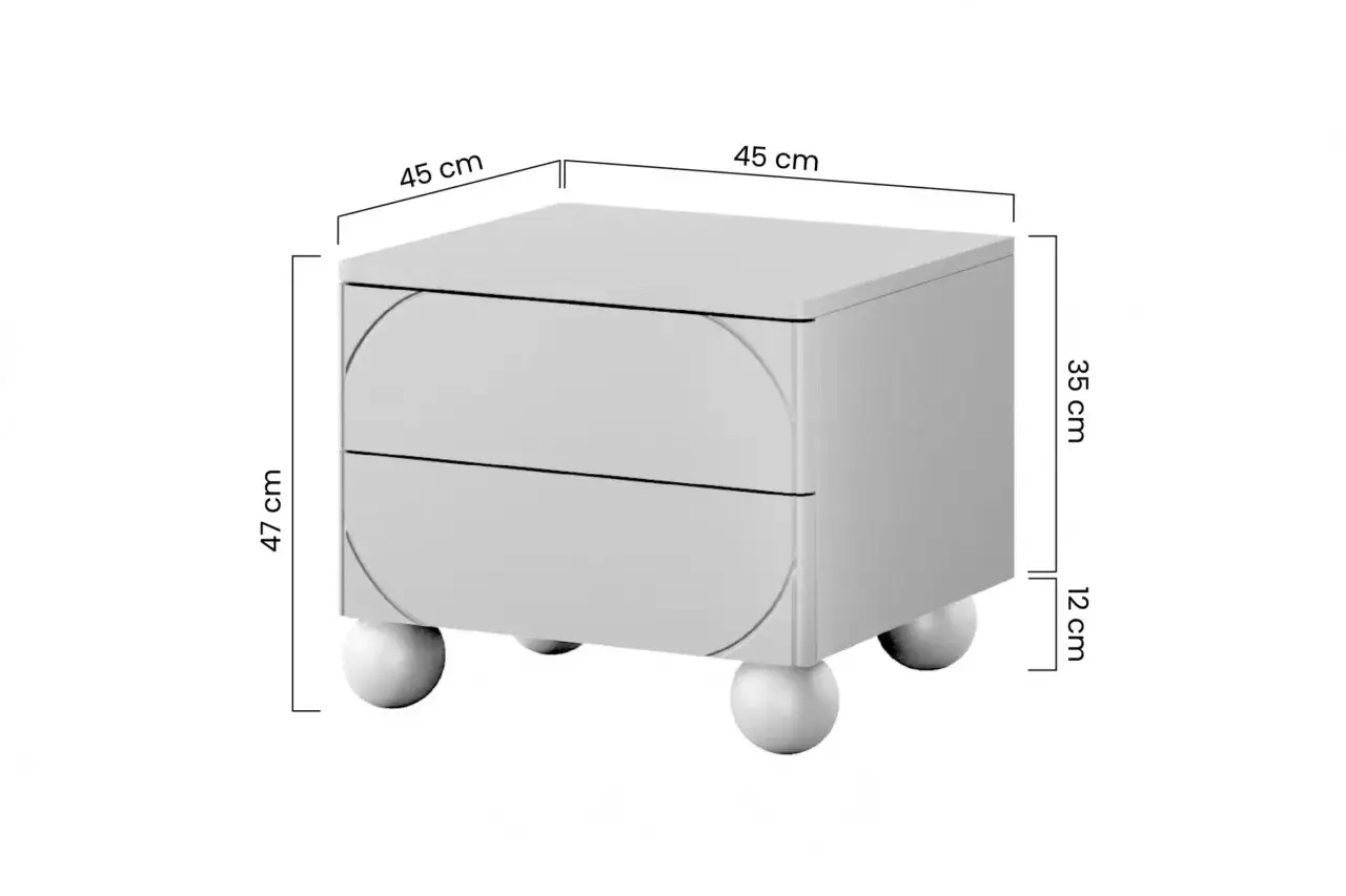 wymiary szafki nocnej ergonomia