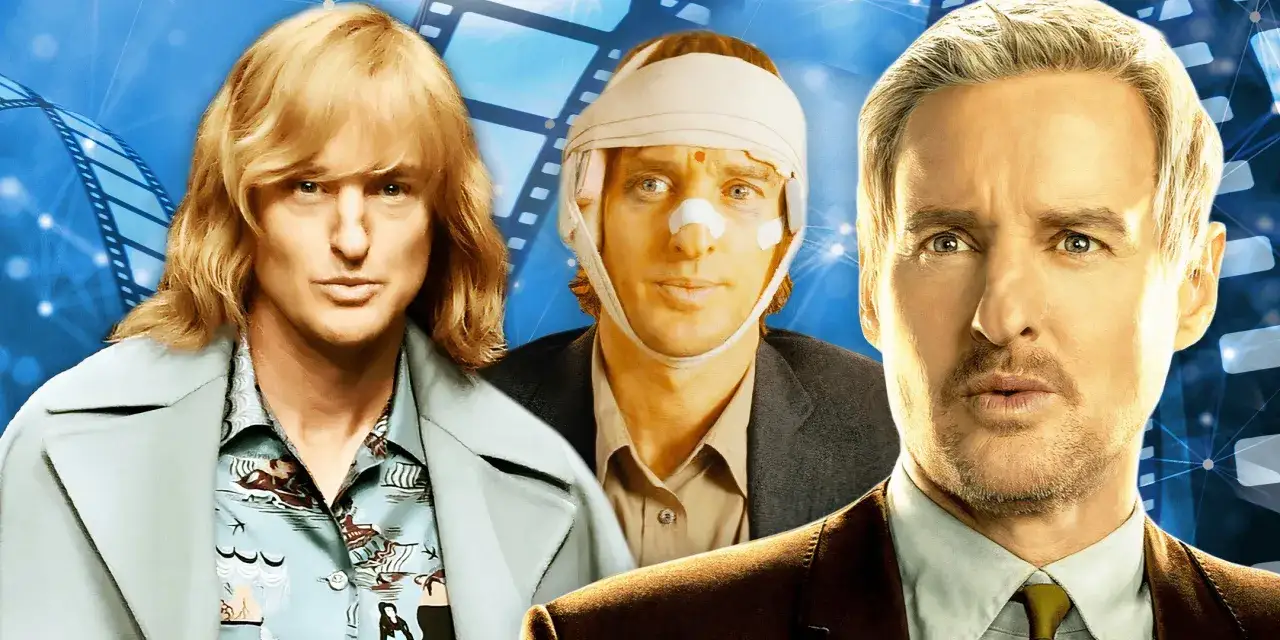 Tre Owen Wilson-karakt&auml;rer i en montage som hyllar hans filmer och tv-program.
