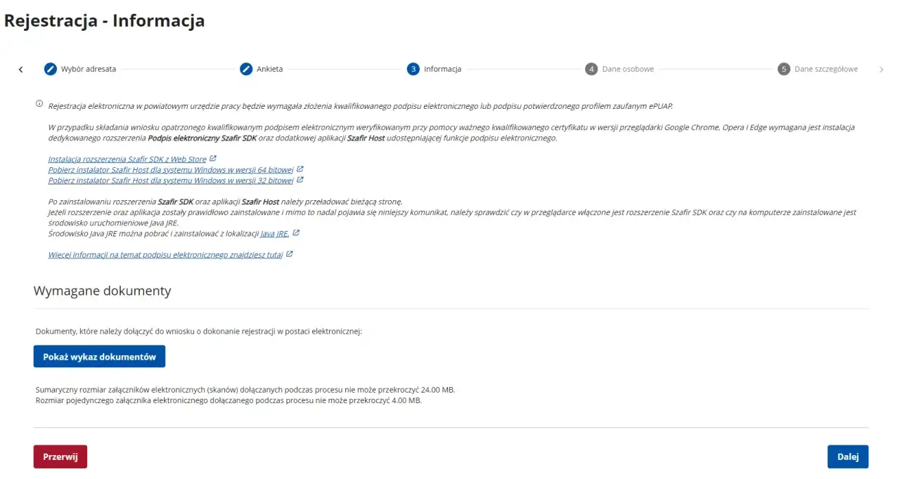 Instrukcja instalacji Szafir Host i rozszerzenia Szafir SDK do podpisu elektronicznego. Wymagane dokumenty.