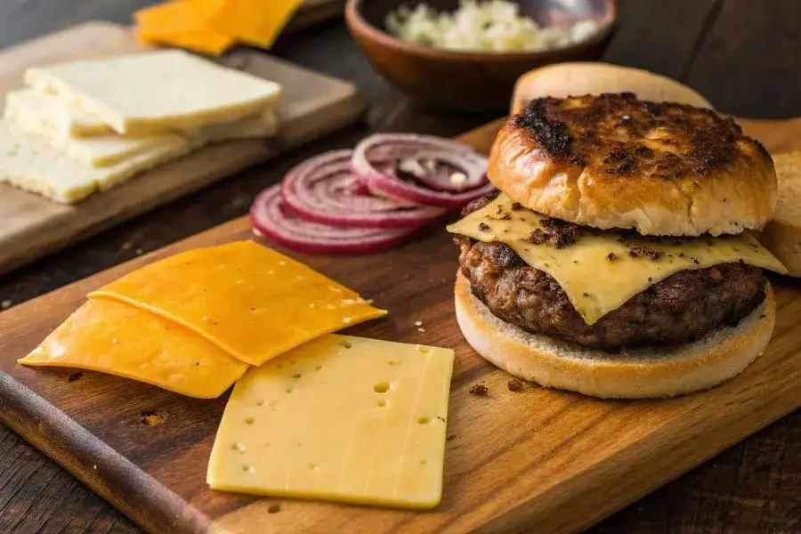 różne rodzaje sera do burgera