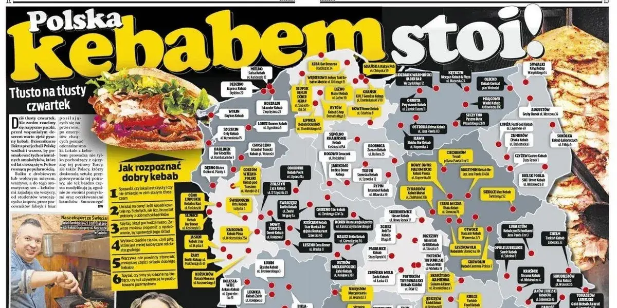 kebab ceny mapa polski, najdroższe najtańsze kebaby miasto