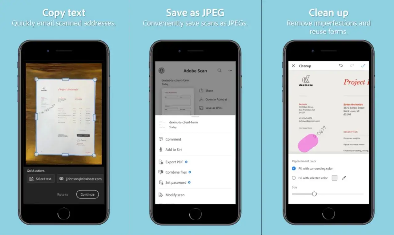 Utilisez cette application pour scanner des documents gratuit afin de copier du texte, sauvegarder en JPEG et nettoyer vos scans.