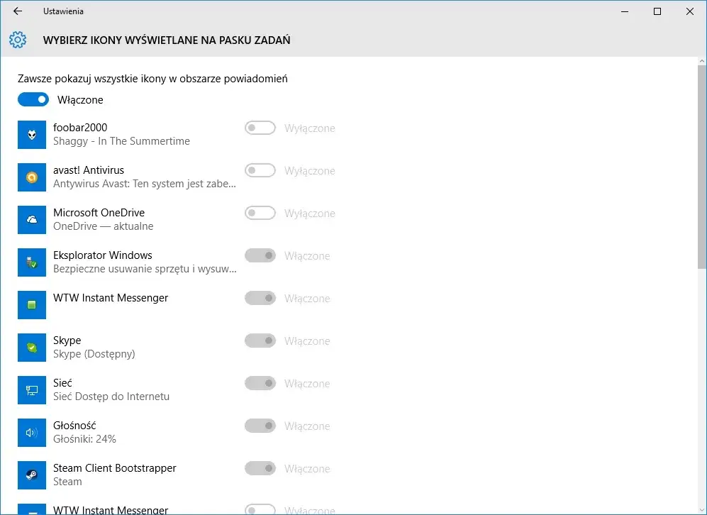 Ikona antywirusa w zasobniku systemowym