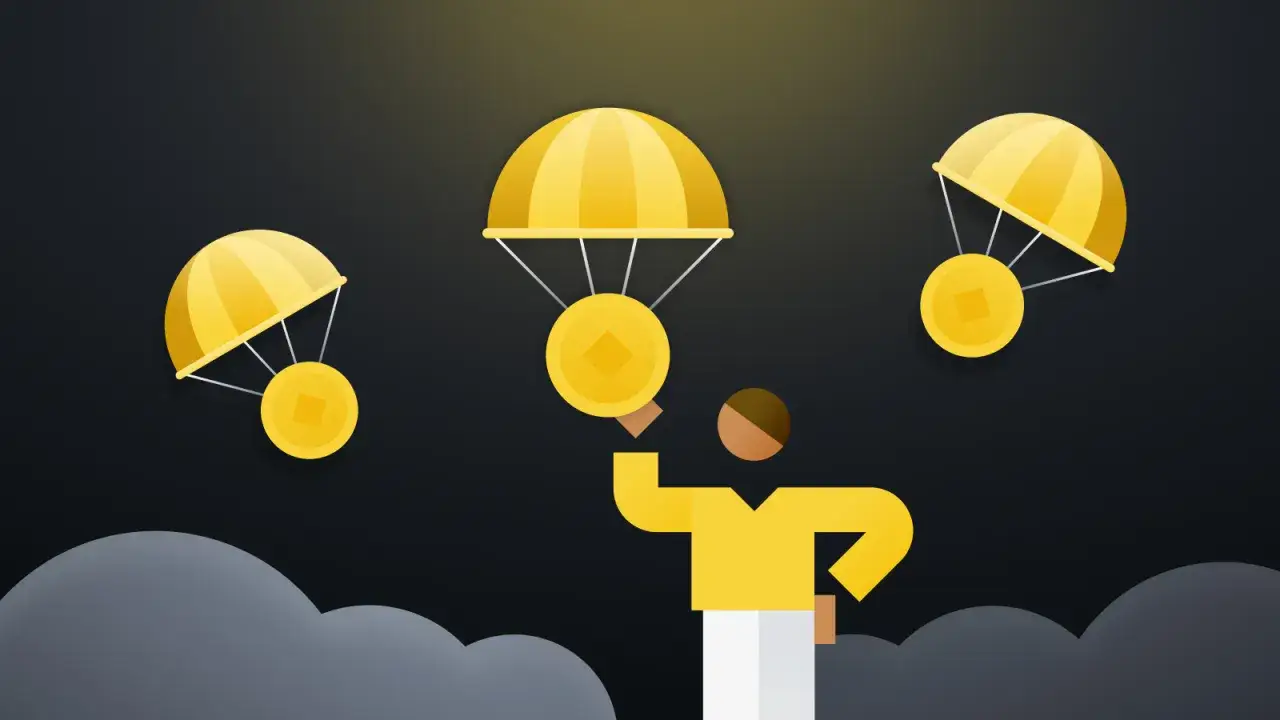 Rodzaje airdropów kryptowalut grafika