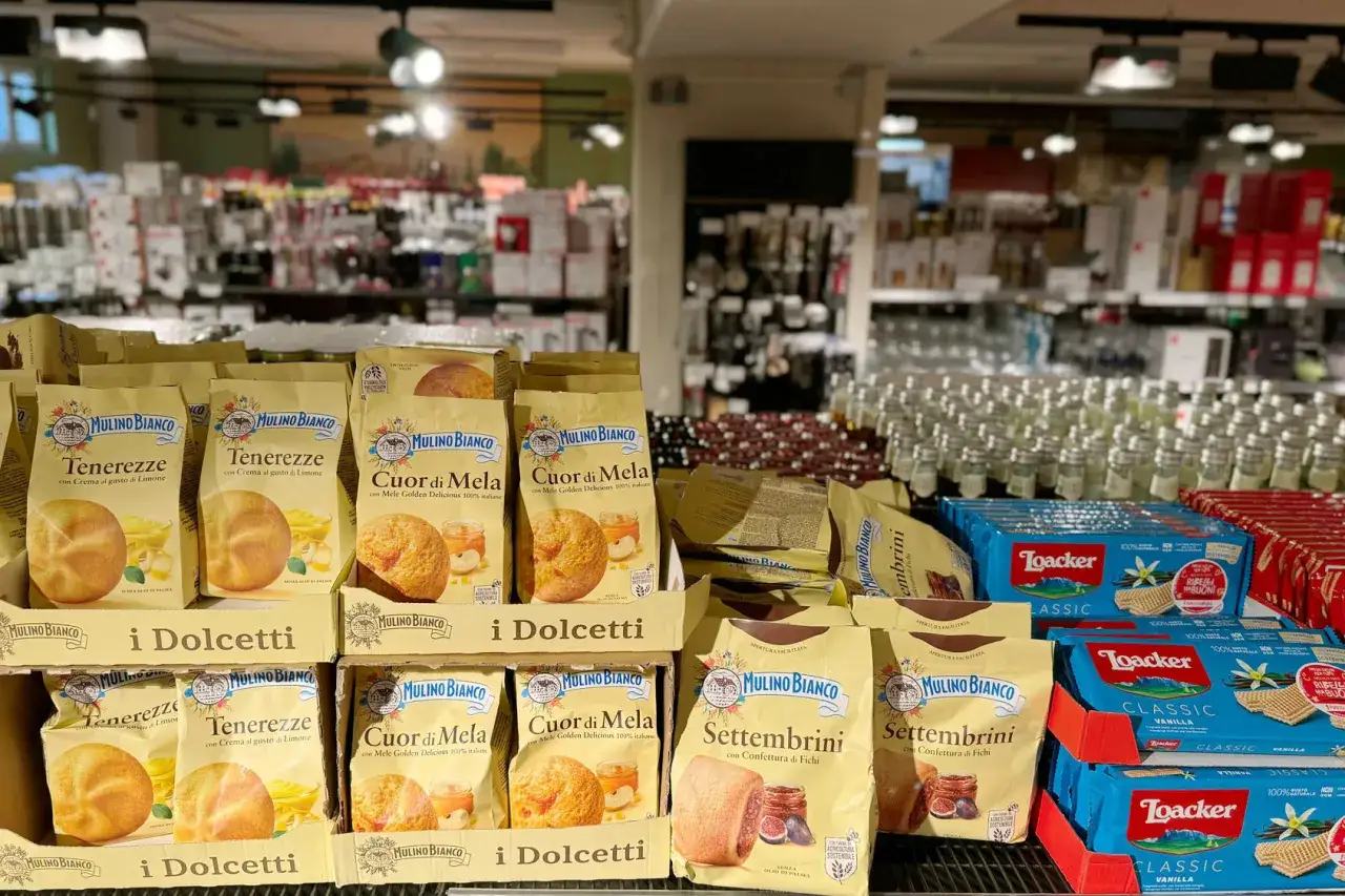 Auswahl italienischer Lebensmittel Gastronomie