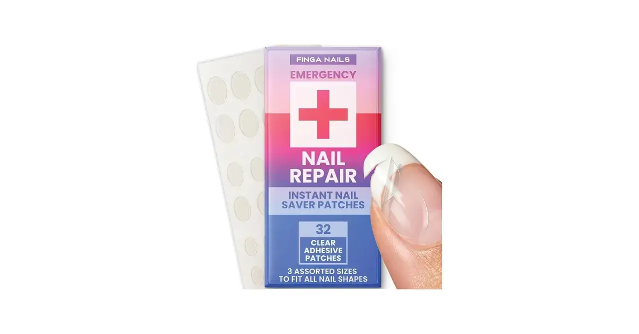 Ratunek dla paznokci! Zestaw Finga Nails Emergency Nail Repair z plastrami do natychmiastowej naprawy zerwanego paznokcia.