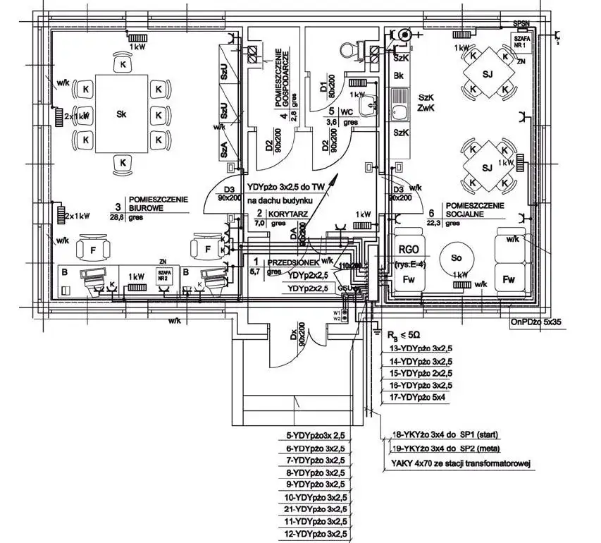 plan instalacji elektrycznej schemat domu