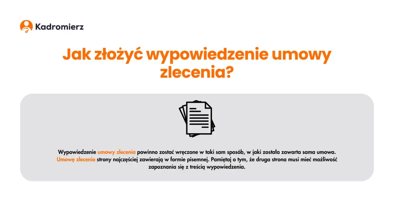 umowa zlecenie zerwanie z dnia na dzień grafika