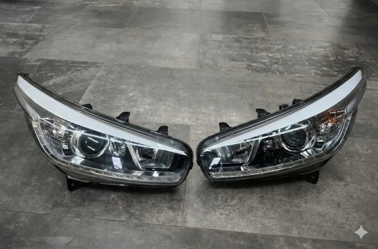 Para reflektorów Kia Ceed. Nowe żarówki w komplecie, gotowe do montażu.