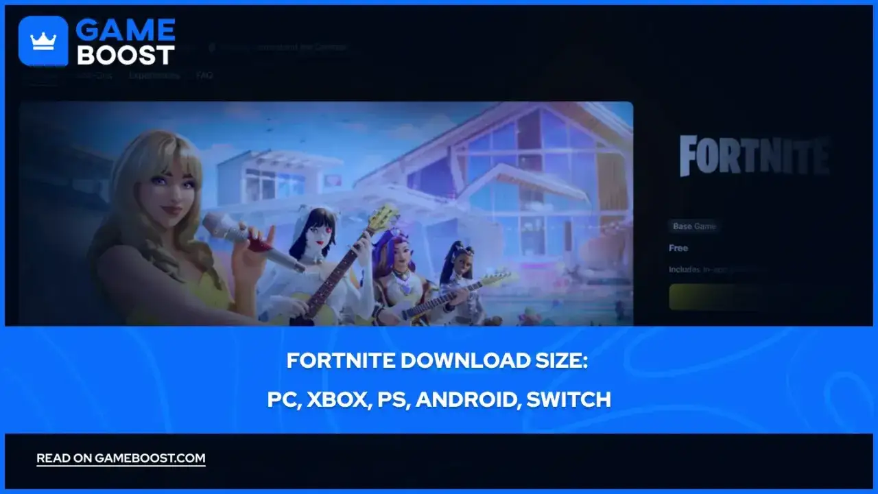 Post o rozmiarze Fortnite na PC, Xbox, PS, Android i Switch. Dowiedz się, ile waży Fortnite.