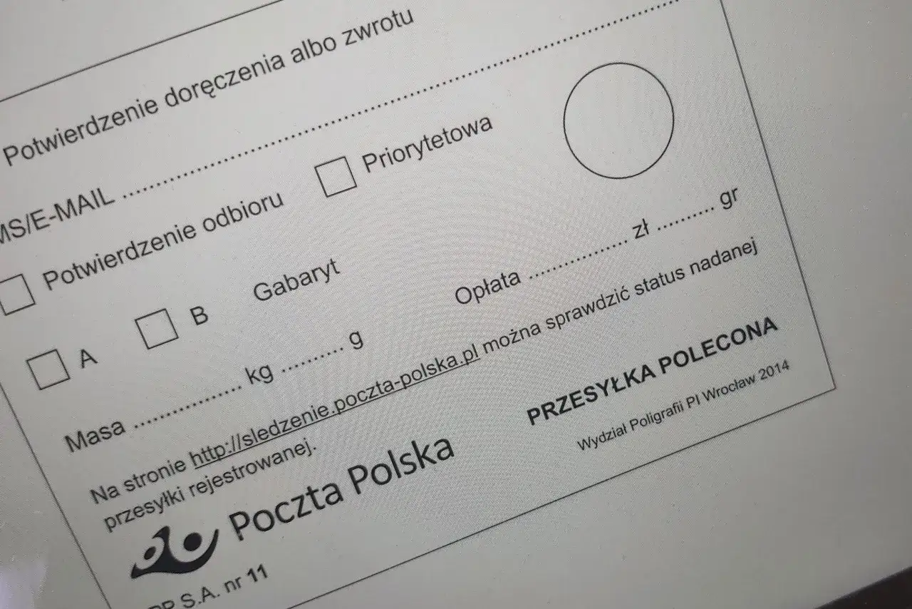 potwierdzenie nadania poczta polska numer przesyłki email sms