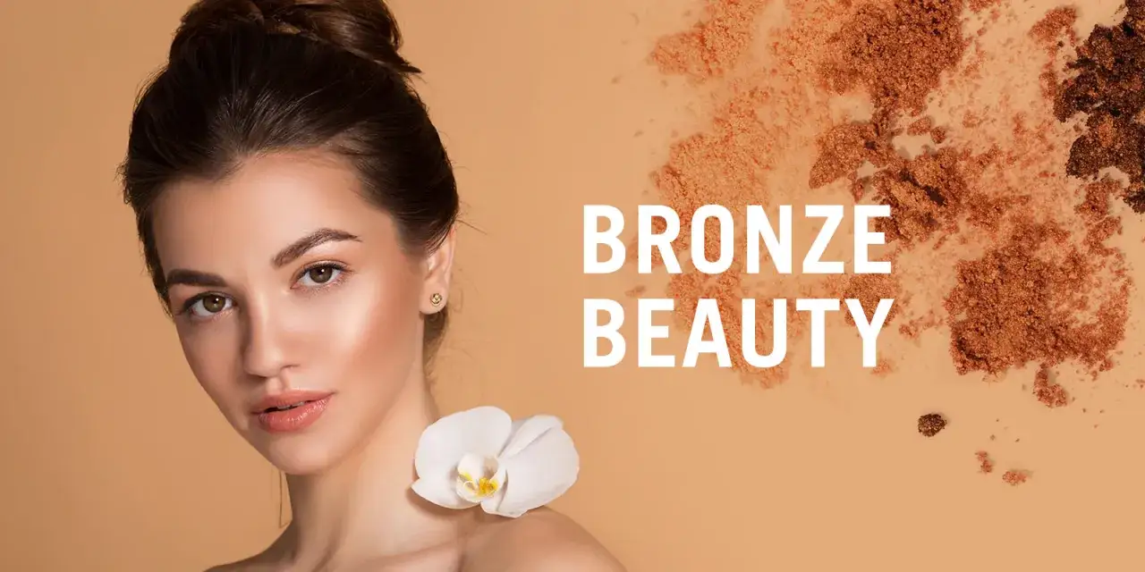 Modella con bronzer per un look radioso. Scopri come si usa il bronzer per un effetto