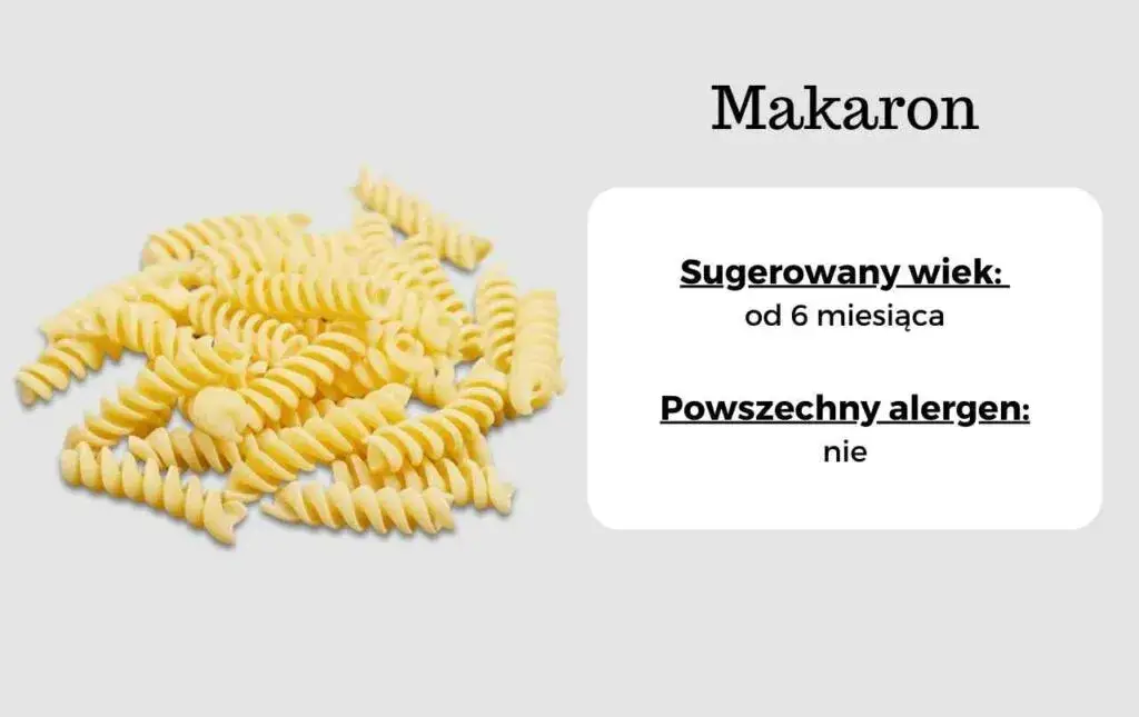 makaron dla niemowlaka kształty BLW