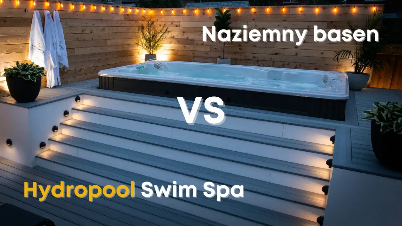 Por&oacute;wnanie swim spa z basenem i jacuzzi - infografika