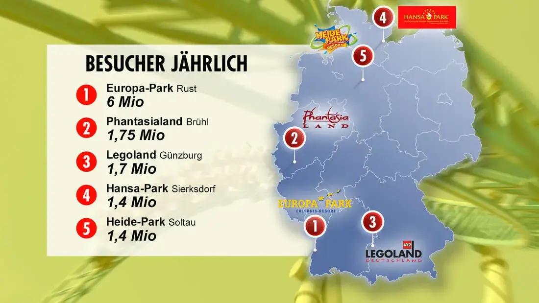Übersichtskarte Freizeitparks Deutschland