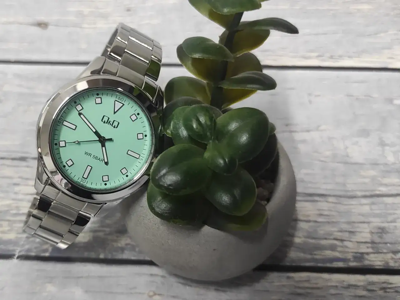zegarek damski zielona tarcza casual