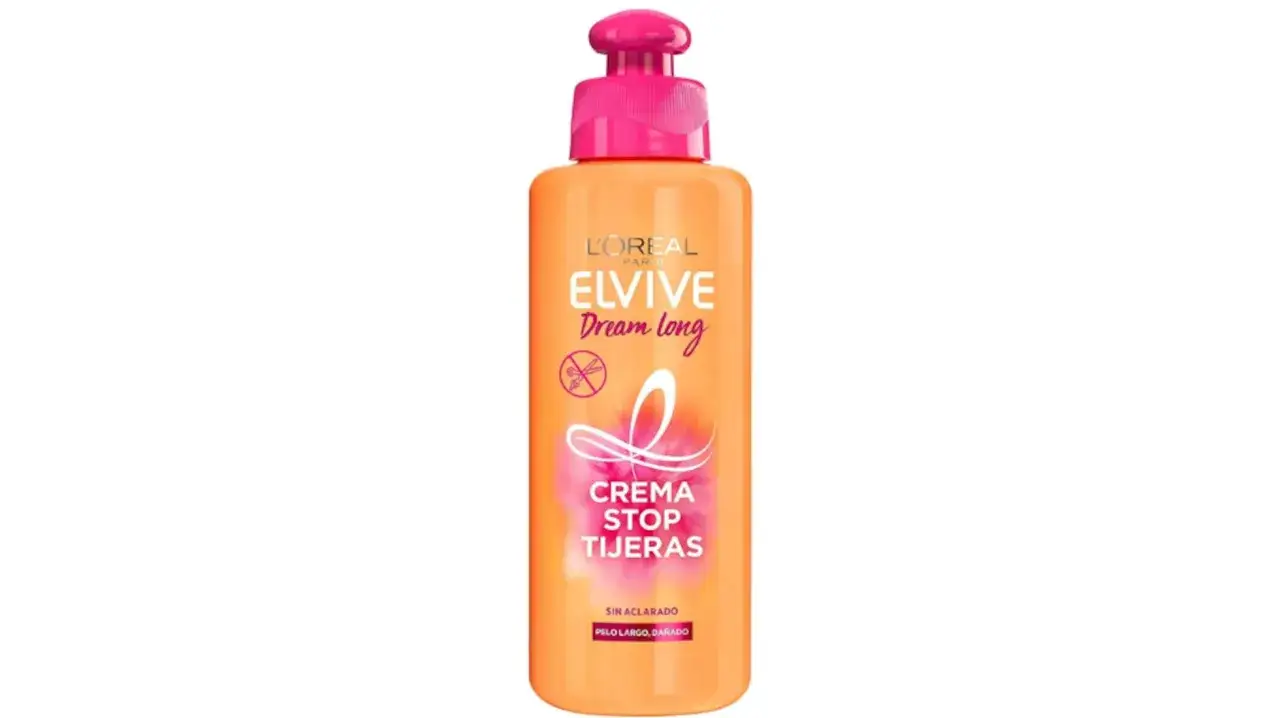 Crema Elvive Dream Long para como reparar puntas abiertas. Ayuda a detener las tijeras en pelo largo y da&ntilde;ado.
