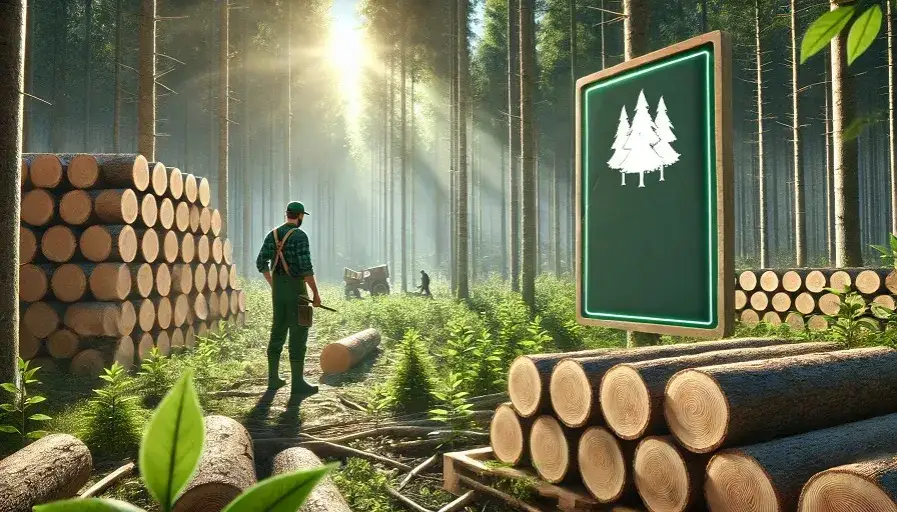 certyfikowane drewno FSC i kompozyt z recyklingu
