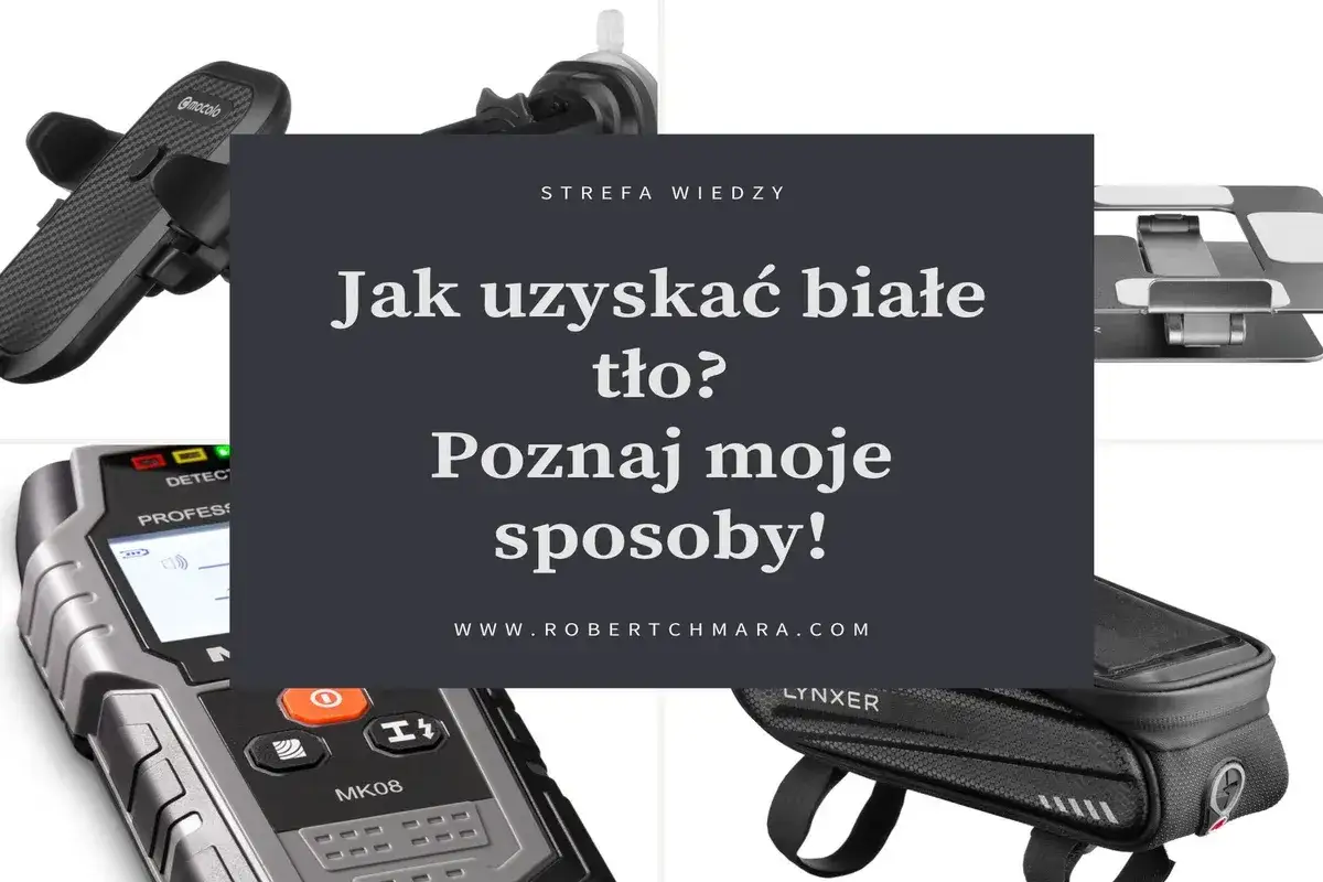 Domowe studio fotografia produktowa białe tło