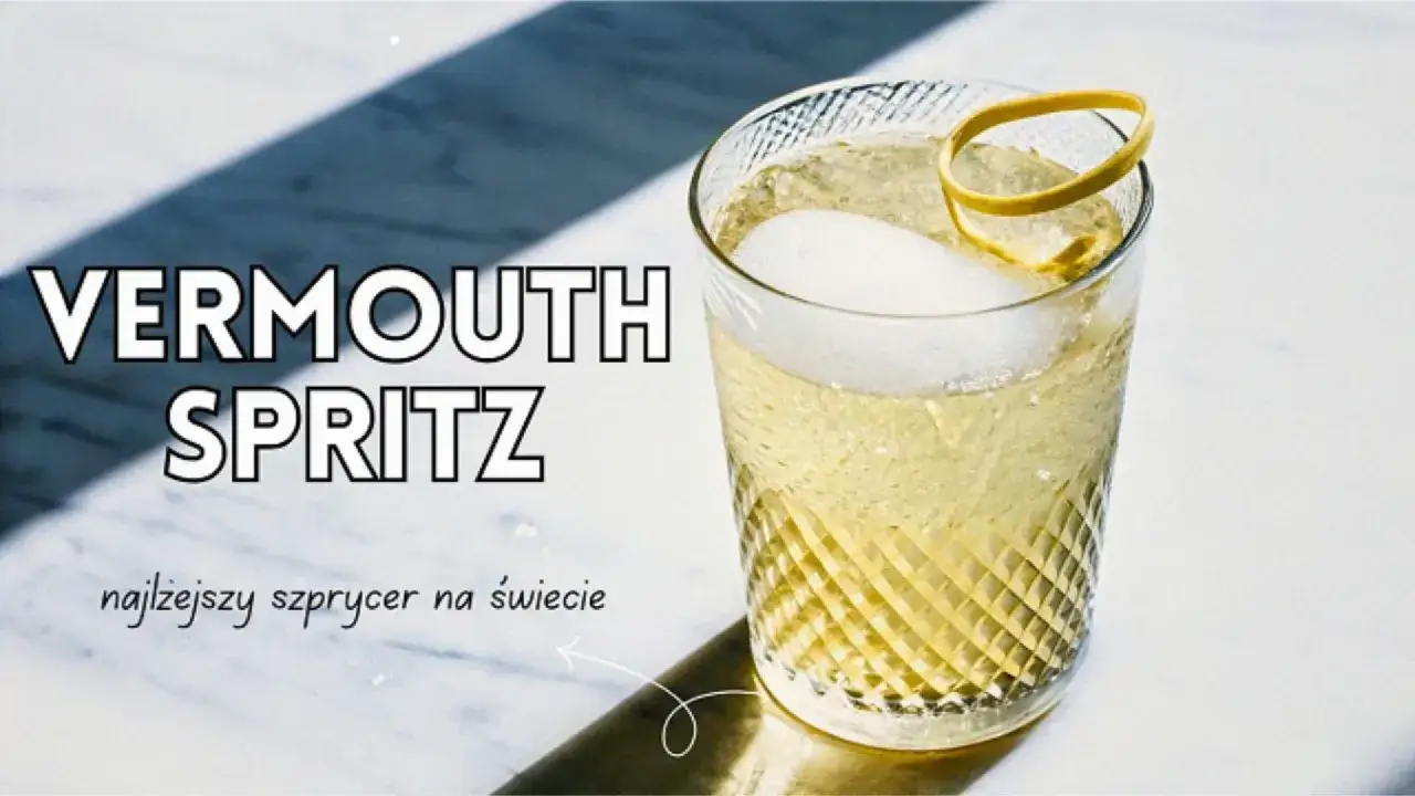 Orzeźwiający Vermouth Spritz, najlżejszy szprycer na świecie, z plasterkiem cytryny.