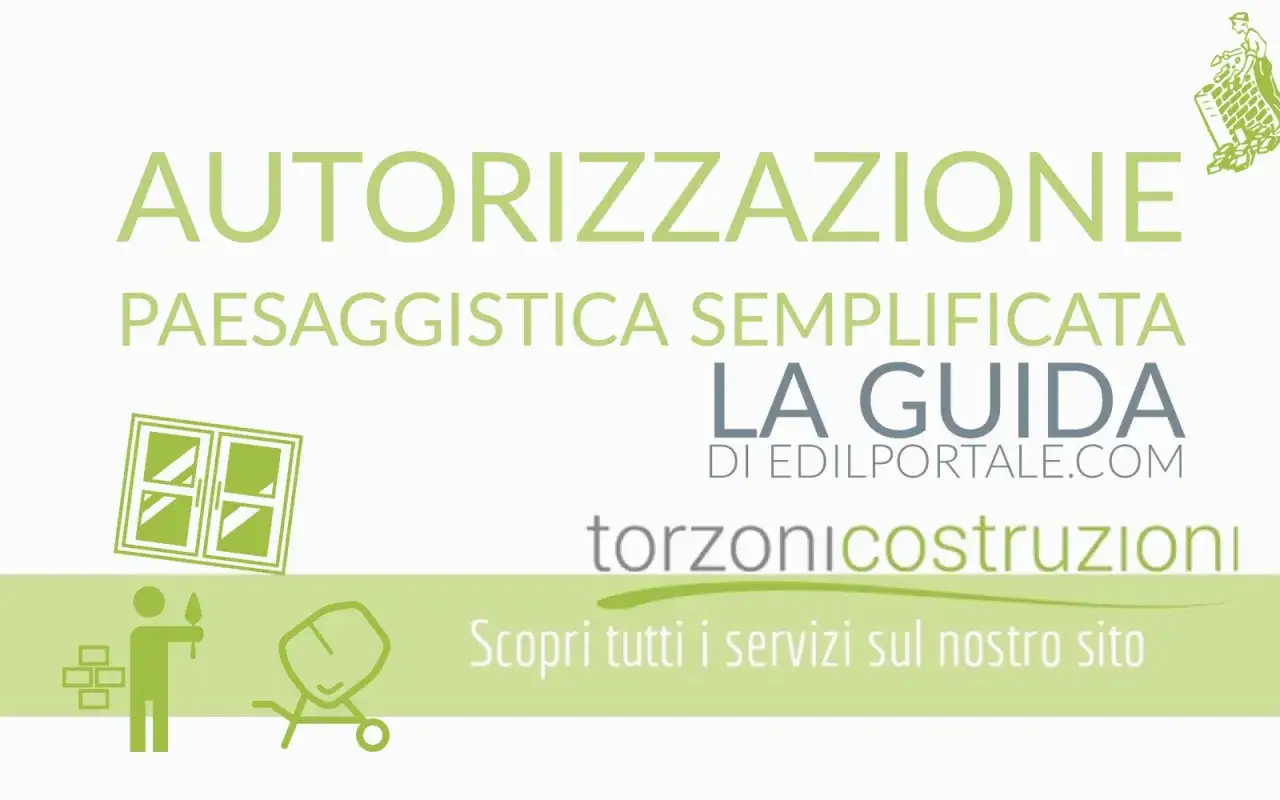 Autorizzazione paesaggistica semplificata: la guida per tempi rapidi. Icone di edilizia e costruzione.