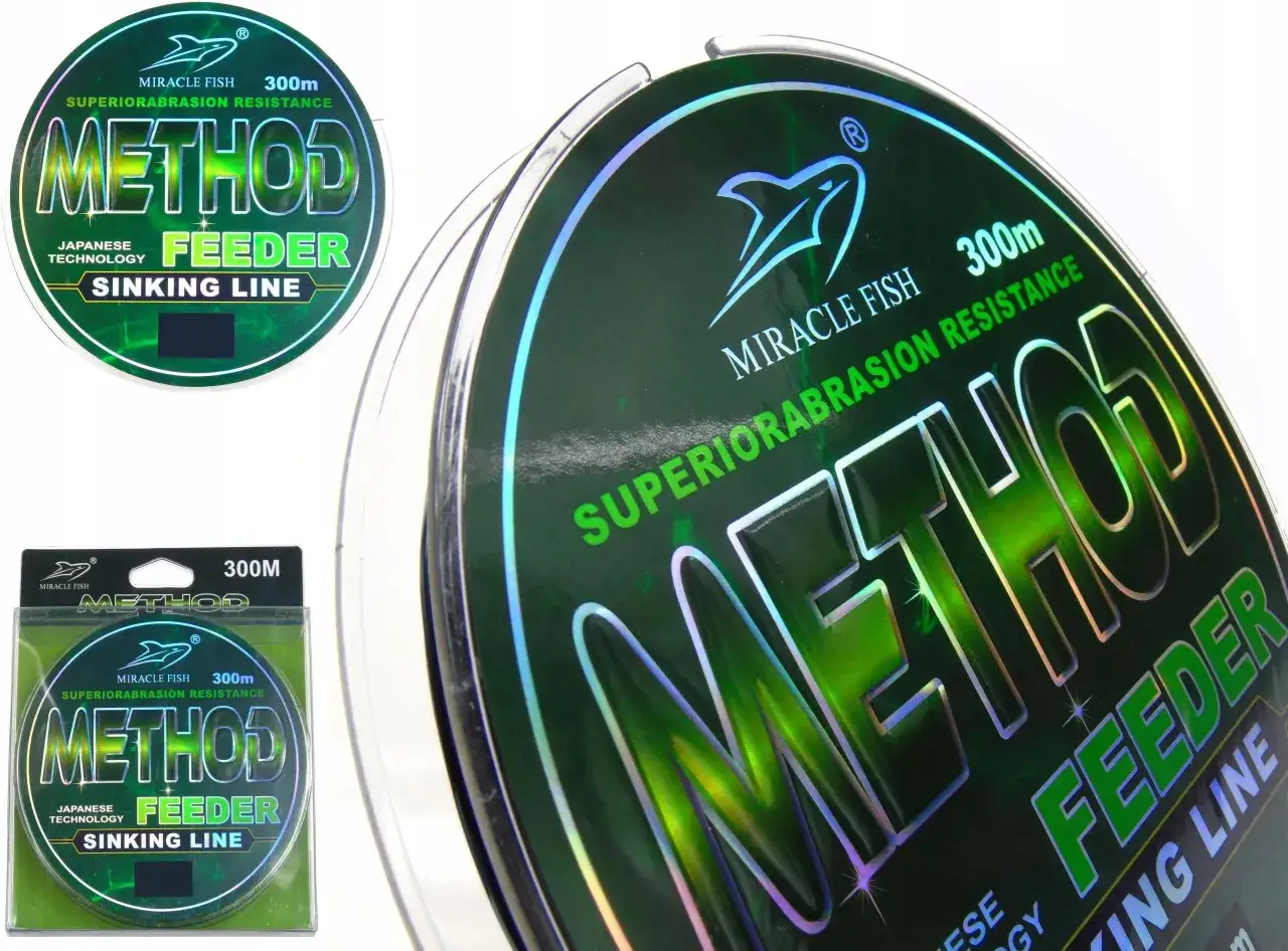 Najlepsza żyłka tonąca Miracle Fish Method Feeder 300m, japońska technologia, wysoka odporność na ścieranie.