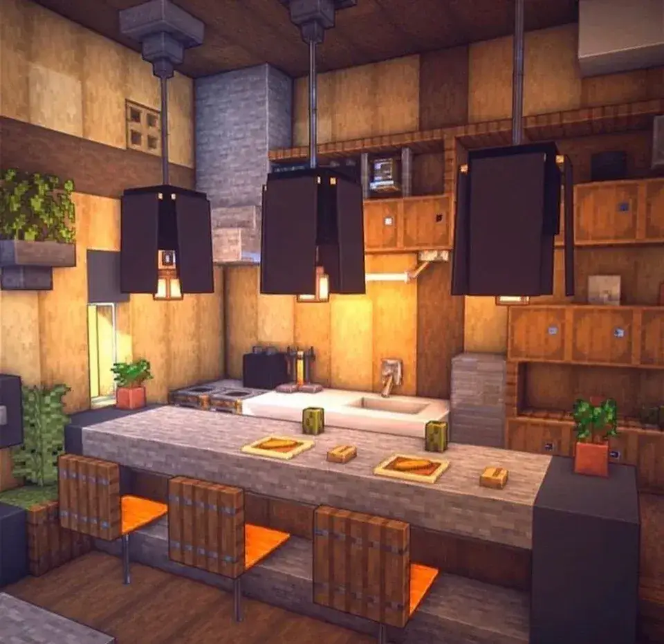 Minecraft kuchnia projekty inspiracje