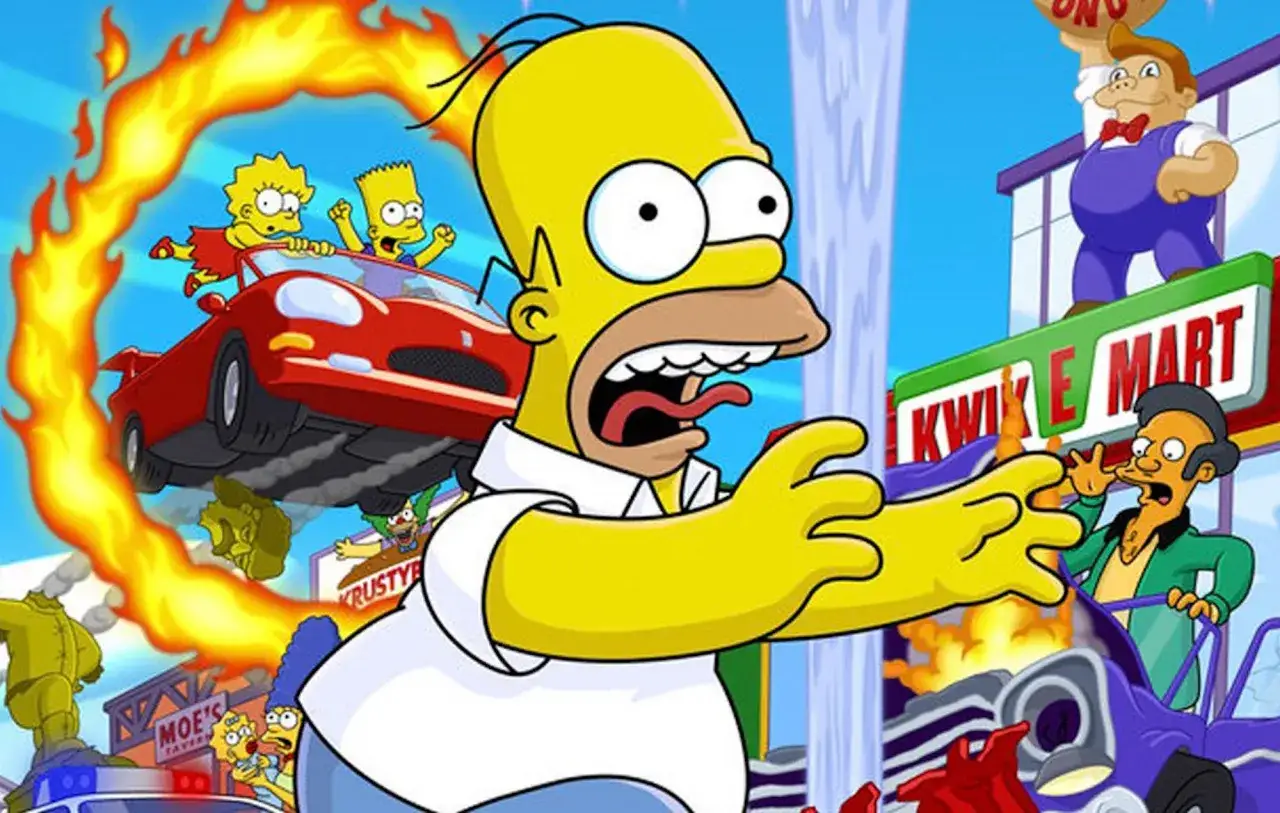 Homer Simpson w akcji w grze 