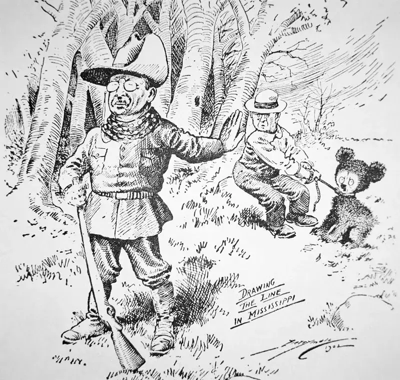 Theodore Roosevelt niedźwiedź cartoon