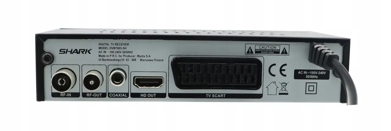 Funkcje tunera DVB-T2 PVR EPG