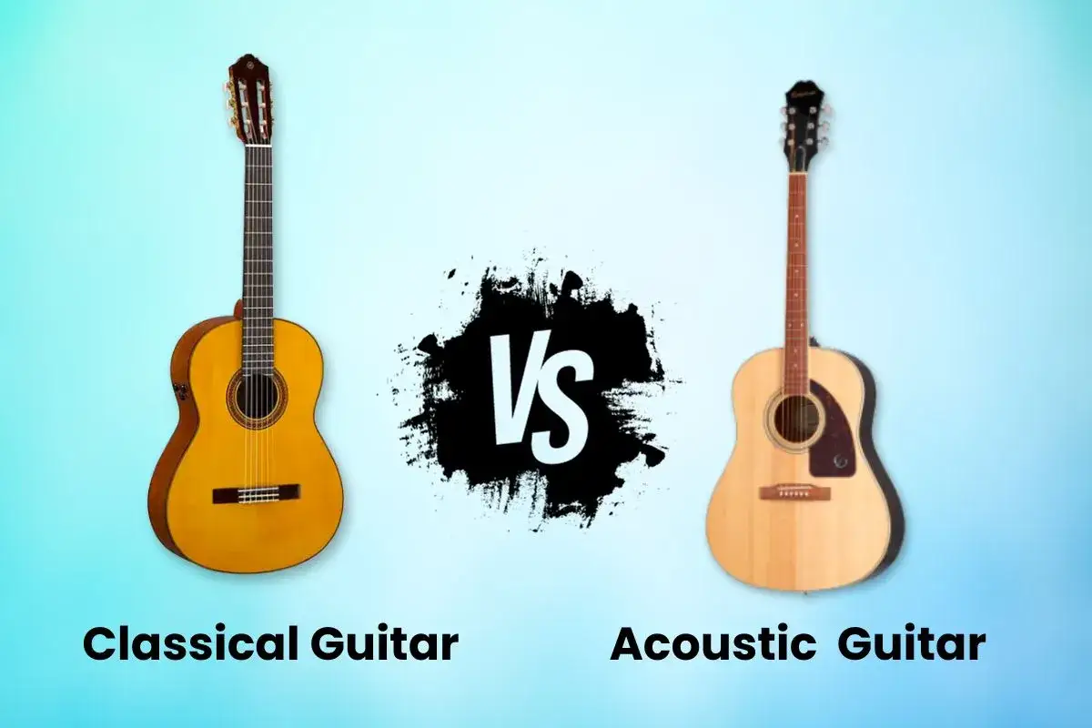 Klasyczna vs. akustyczna: porównanie gitar. Zobacz, czym się różni gitara akustyczna od klasycznej, na przykładzie dwóch instrumentów.