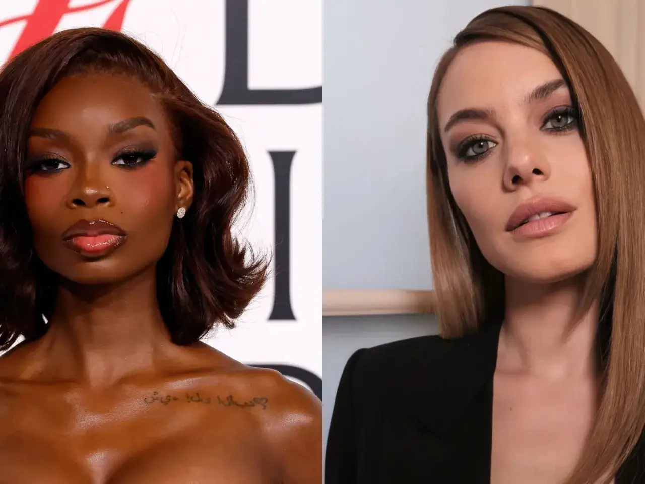 Dos estilos de cortes de pelo mujer: una con ondas oscuras y otra con melena lisa y rubia.