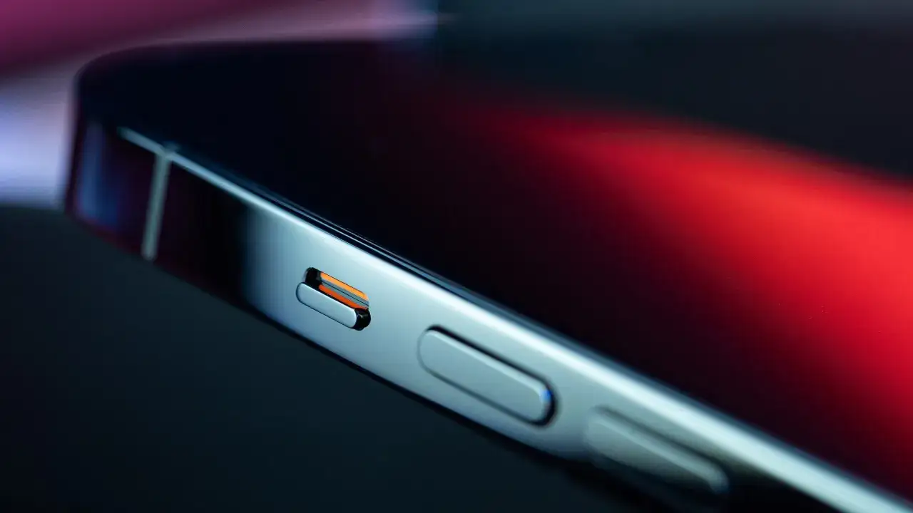 iPhone silent mode switch orange