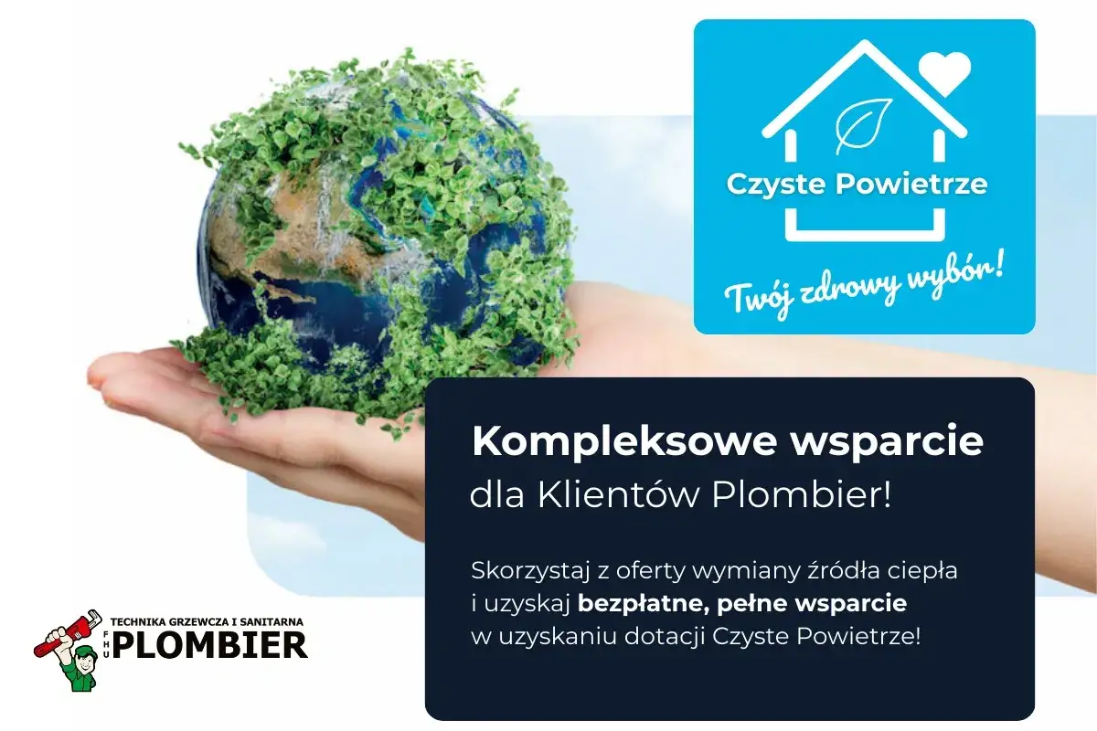Ziemia w dłoni, symbol ekologii. Dowiedz się, jak uzyskać dofinansowanie do ogrzewania gazowego w ramach programu Czyste Powietrze.