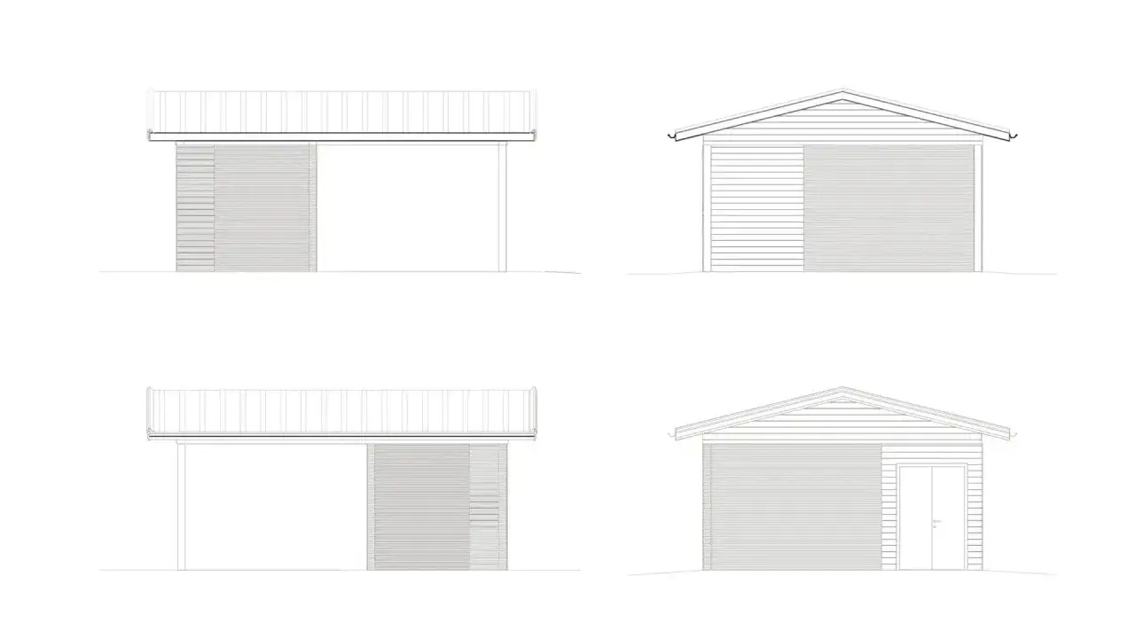 Ritningar för carport och garage. Gratis carport ritning gratis för inspiration.