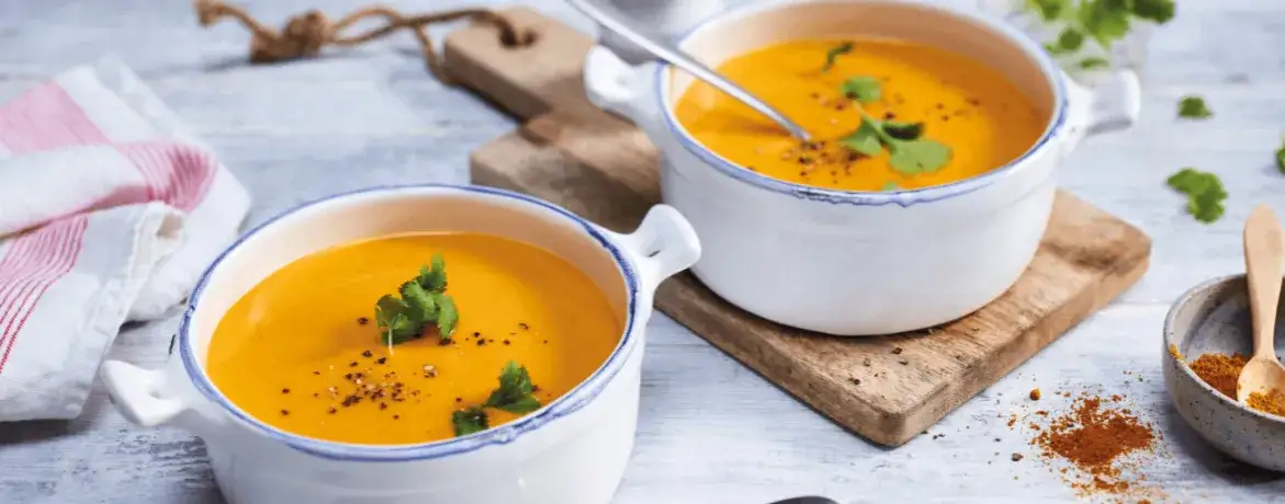 Zutaten f&uuml;r K&uuml;rbis S&uuml;&szlig;kartoffel Suppe