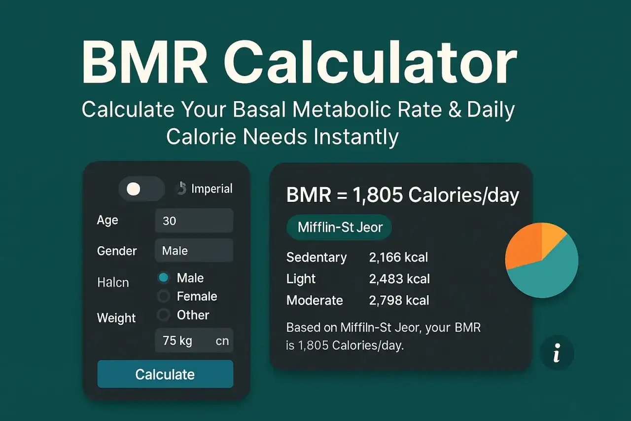 Kalkulator BMR pokazuje, ile kalorii spala organizm bez wysiłku. Dla 30-letniego mężczyzny ważącego 75 kg, BMR wynosi 1805 kcal dziennie.