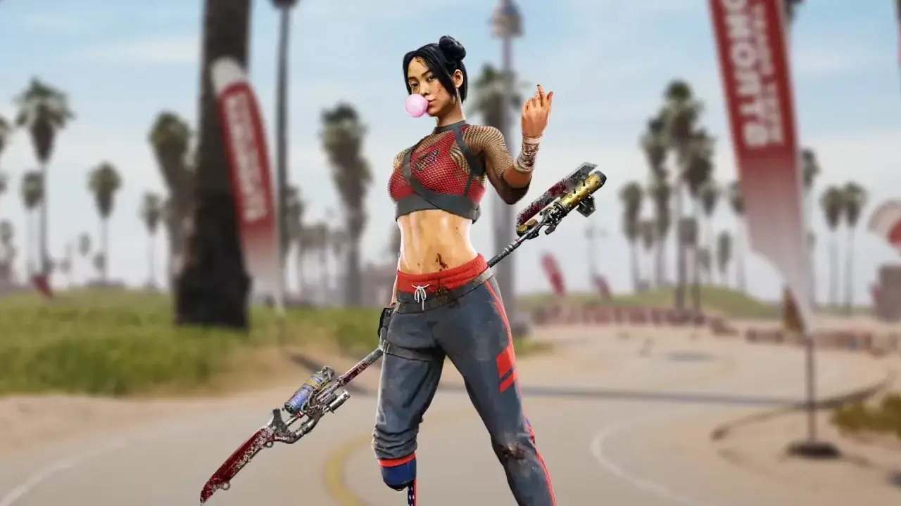 Dziewczyna z protezą nogi i bronią, gotowa na przetrwanie w Dead Island 2. Sprawdź wymagania gry!
