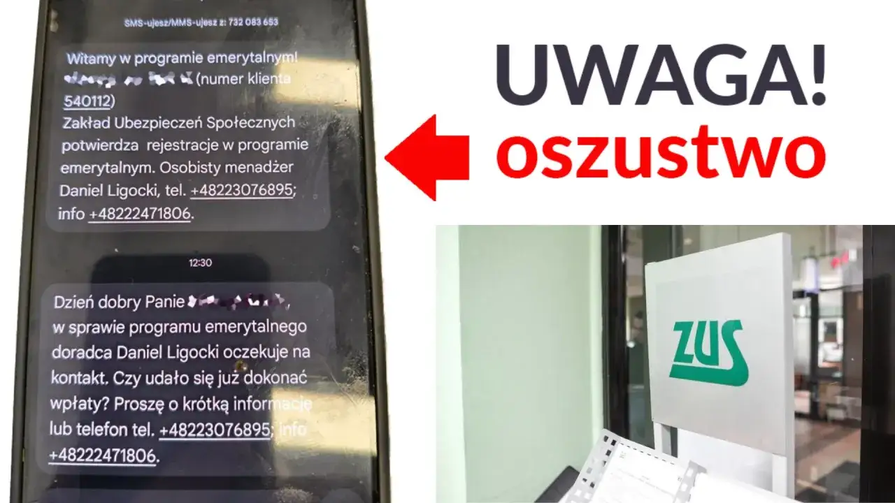Oszustwo! Wiadomość SMS od