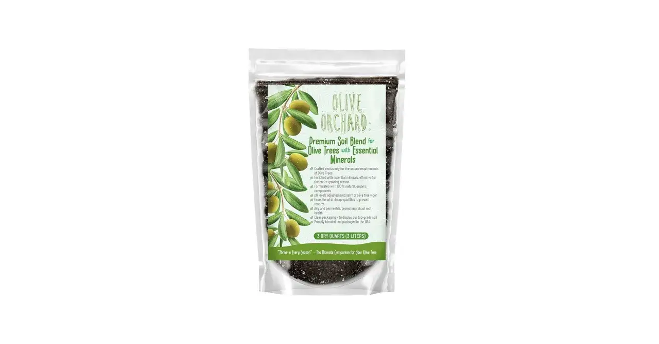 Ziemia do oliwek Olive Orchard z minerałami, idealna dla zdrowego wzrostu drzewek oliwnych.