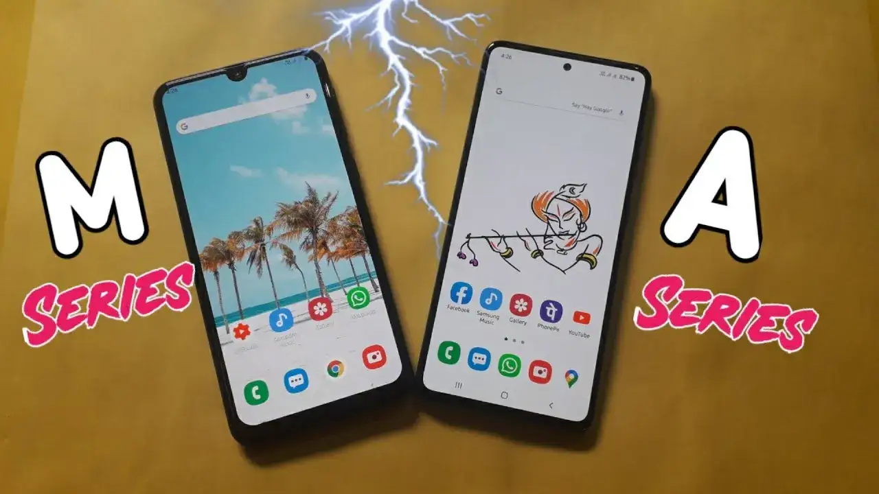 Samsung Galaxy S, A, Z, M series comparison