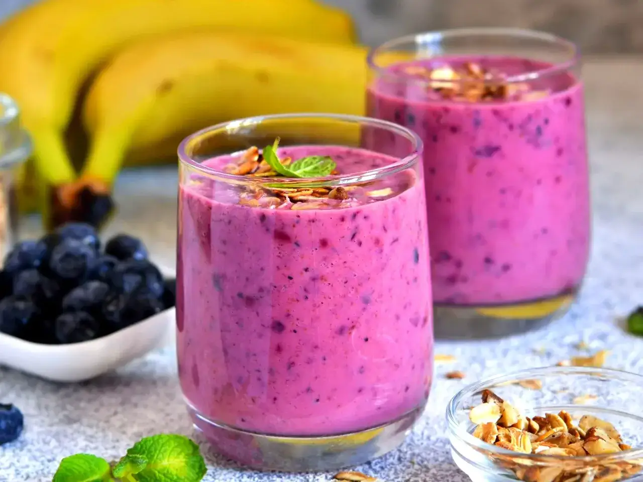 Smoothie z borówek na śniadanie